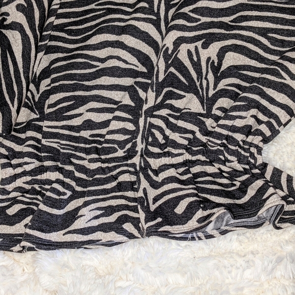 Zebra Print Peplum Cozy Soft Sweater by Express - Picture 3 of 3